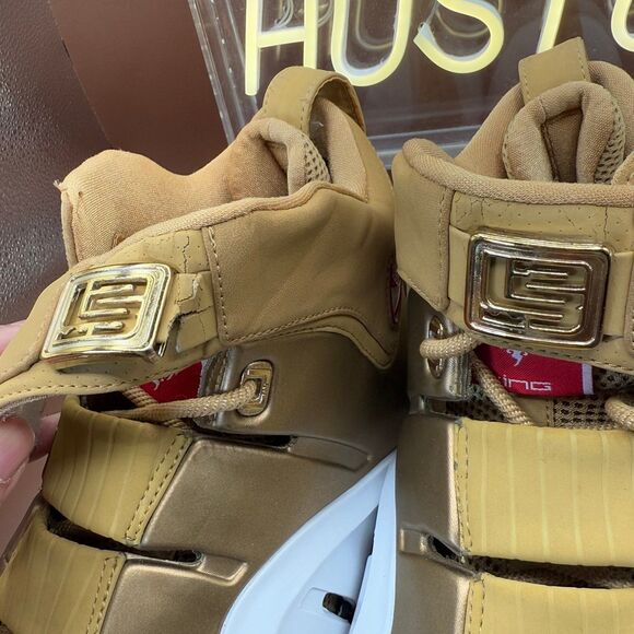 Nike Zoom Lebron 4 (2007) All-Star IV Metallic Gold/White-Varsity Red SZ 11 - Picture 7 of 12